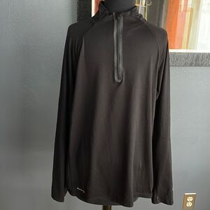 COPY - Russell black dri-power 360 train fit stretch 1/4 zip athleisure top. Me…